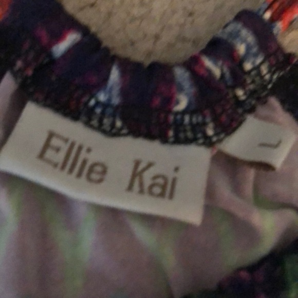 Tie neck multi colored summer top missoni-Esque - Picture 2 of 3